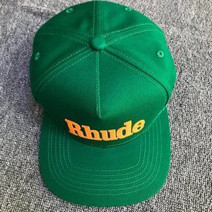 Rhude Green Logo Cap Baseball Hat